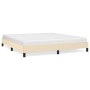 Estructura de cama de tela color crema 160x200 cm de vidaXL, Camas y somieres - Ref: Foro24-346733, Precio: 112,23 €, Descuen...