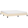 Estructura de cama de tela color crema 160x200 cm de vidaXL, Camas y somieres - Ref: Foro24-346733, Precio: 112,23 €, Descuen...