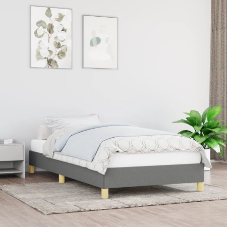 Estructura de cama de tela gris oscuro 80x200 cm de vidaXL, Camas y somieres - Ref: Foro24-346771, Precio: 83,21 €, Descuento: %