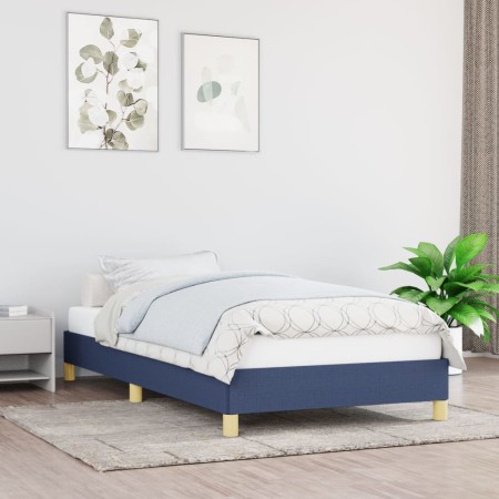 Estructura de cama de tela azul 90x200 cm de vidaXL, Camas y somieres - Ref: Foro24-346792, Precio: 71,40 €, Descuento: %