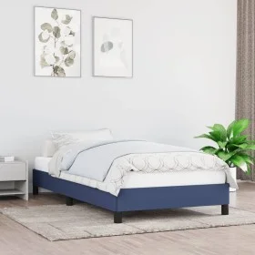 Estructura de cama de tela azul 80x200 cm de vidaXL, Camas y somieres - Ref: Foro24-346678, Precio: 82,78 €, Descuento: %