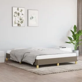 Taupe gray fabric bed frame 160x200 cm by vidaXL, Beds and slatted bases - Ref: Foro24-346830, Price: 115,49 €, Discount: %