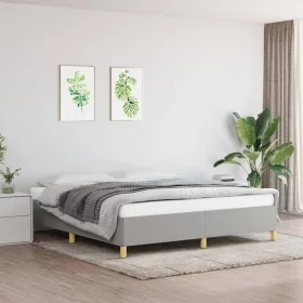 Estructura de cama tela gris claro 160x200 cm de vidaXL, Camas y somieres - Ref: Foro24-347173, Precio: 123,94 €, Descuento: %
