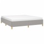Estructura de cama tela gris claro 160x200 cm de vidaXL, Camas y somieres - Ref: Foro24-347173, Precio: 120,92 €, Descuento: %
