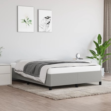 Estructura de cama de tela gris claro 140x200 cm de vidaXL, Camas y somieres - Ref: Foro24-347066, Precio: 115,39 €, Descuent...