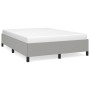 Estructura de cama de tela gris claro 140x200 cm de vidaXL, Camas y somieres - Ref: Foro24-347066, Precio: 115,39 €, Descuent...