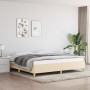 Estructura de cama de tela color crema 200x200 cm de vidaXL, Camas y somieres - Ref: Foro24-347194, Precio: 128,10 €, Descuen...