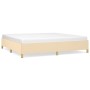 Estructura de cama de tela color crema 200x200 cm de vidaXL, Camas y somieres - Ref: Foro24-347194, Precio: 128,10 €, Descuen...