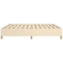 Estructura de cama de tela color crema 200x200 cm de vidaXL, Camas y somieres - Ref: Foro24-347194, Precio: 128,10 €, Descuen...