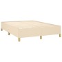 Estructura de cama de tela color crema 140x200 cm de vidaXL, Camas y somieres - Ref: Foro24-347170, Precio: 124,44 €, Descuen...