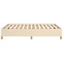 Estructura de cama de tela color crema 140x200 cm de vidaXL, Camas y somieres - Ref: Foro24-347170, Precio: 124,44 €, Descuen...