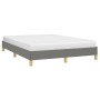 Estructura de cama de tela gris oscuro 160x200 cm de vidaXL, Camas y somieres - Ref: Foro24-346827, Precio: 111,90 €, Descuen...