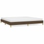 Estructura de cama tela marrón oscuro 200x200 cm de vidaXL, Camas y somieres - Ref: Foro24-346845, Precio: 124,46 €, Descuent...