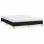 Estructura de cama de tela negro 140x190 cm de vidaXL, Camas y somieres - Ref: Foro24-346812, Precio: 130,24 €, Descuento: %