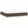 Estructura de cama tela marrón oscuro 200x200 cm de vidaXL, Camas y somieres - Ref: Foro24-347192, Precio: 125,94 €, Descuent...