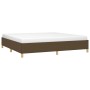 Estructura de cama tela marrón oscuro 200x200 cm de vidaXL, Camas y somieres - Ref: Foro24-347192, Precio: 125,94 €, Descuent...