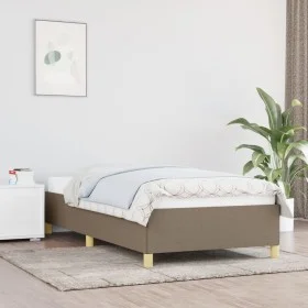 Estructura de cama de tela gris taupe 100x200 cm de vidaXL, Camas y somieres - Ref: Foro24-347145, Precio: 78,38 €, Descuento: %