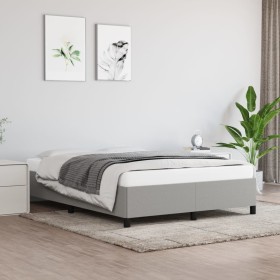Estructura de cama de tela gris claro 140x190 cm de vidaXL, Camas y somieres - Ref: Foro24-347058, Precio: 112,11 €, Descuent...