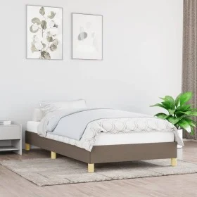 Taupe gray fabric bed frame 90x190 cm by vidaXL, Beds and slatted bases - Ref: Foro24-346782, Price: 77,23 €, Discount: %