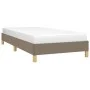 Estructura de cama de tela gris taupe 90x190 cm de vidaXL, Camas y somieres - Ref: Foro24-346782, Precio: 77,23 €, Descuento: %