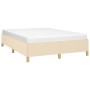 Estructura de cama de tela color crema 140x190 cm de vidaXL, Camas y somieres - Ref: Foro24-347162, Precio: 136,02 €, Descuen...