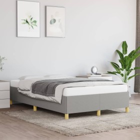Estructura de cama de tela gris claro 120x200 cm de vidaXL, Camas y somieres - Ref: Foro24-347149, Precio: 110,09 €, Descuent...