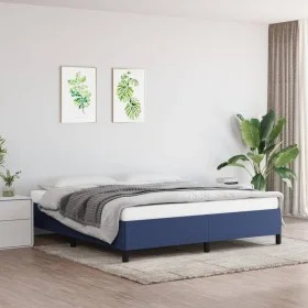 Blue fabric bed frame 180x200 cm by vidaXL, Beds and slatted bases - Ref: Foro24-347088, Price: 122,44 €, Discount: %