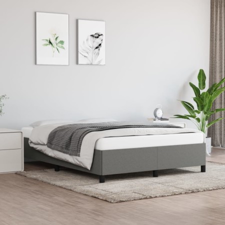 Estructura de cama de tela gris oscuro 140x200 cm de vidaXL, Camas y somieres - Ref: Foro24-347067, Precio: 115,17 €, Descuen...