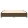 Estructura de cama de tela marrón 160x200 cm de vidaXL, Camas y somieres - Ref: Foro24-347077, Precio: 136,62 €, Descuento: %