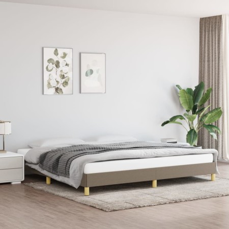 Estructura de cama de tela gris taupe 200x200 cm de vidaXL, Camas y somieres - Ref: Foro24-346846, Precio: 126,49 €, Descuent...