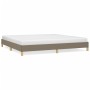 Estructura de cama de tela gris taupe 200x200 cm de vidaXL, Camas y somieres - Ref: Foro24-346846, Precio: 126,49 €, Descuent...