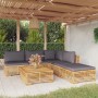 Juego muebles de jardín 6 piezas y cojines madera maciza teca de vidaXL, Conjuntos de jardín - Ref: Foro24-3100896, Precio: 1...