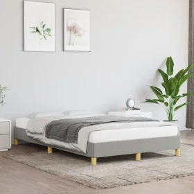 Estructura de cama de tela gris claro 120x200 cm de vidaXL, Camas y somieres - Ref: Foro24-346802, Precio: 105,49 €, Descuent...