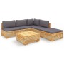 Juego muebles de jardín 6 piezas y cojines madera maciza teca de vidaXL, Conjuntos de jardín - Ref: Foro24-3100896, Precio: 1...