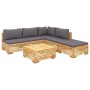 Juego muebles de jardín 6 piezas y cojines madera maciza teca de vidaXL, Conjuntos de jardín - Ref: Foro24-3100896, Precio: 1...