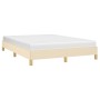 Estructura de cama de tela color crema 140x200 cm de vidaXL, Camas y somieres - Ref: Foro24-346823, Precio: 102,78 €, Descuen...