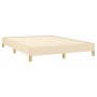 Estructura de cama de tela color crema 140x200 cm de vidaXL, Camas y somieres - Ref: Foro24-346823, Precio: 102,78 €, Descuen...