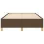 Estructura de cama de tela marrón oscuro 120x200 cm de vidaXL, Camas y somieres - Ref: Foro24-347152, Precio: 96,55 €, Descue...