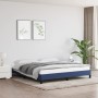 Estructura de cama de tela azul 160x200 cm de vidaXL, Camas y somieres - Ref: Foro24-346734, Precio: 104,29 €, Descuento: %