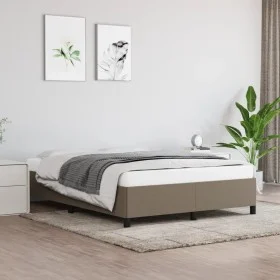 Taupe gray fabric bed frame 140x200 cm by vidaXL, Beds and slatted bases - Ref: Foro24-347070, Price: 149,91 €, Discount: %