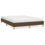 Estructura de cama de tela marrón 160x200 cm de vidaXL, Camas y somieres - Ref: Foro24-346829, Precio: 105,69 €, Descuento: %