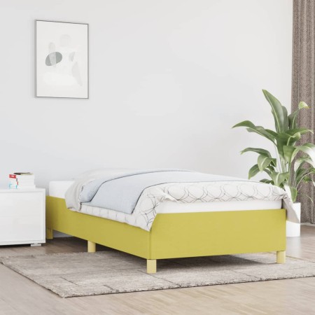 Estructura de cama de tela verde 90x200 cm de vidaXL, Camas y somieres - Ref: Foro24-347140, Precio: 74,15 €, Descuento: %