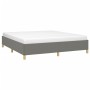 Estructura de cama de tela gris oscuro 160x200 cm de vidaXL, Camas y somieres - Ref: Foro24-347174, Precio: 121,48 €, Descuen...