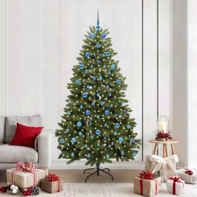 Árbol de Navidad artificial Verde 210 cm PVC y Metal en Decoración Festiva y Estacional | Comprar online en Foru.es