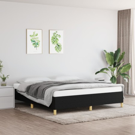 Estructura de cama de tela gris claro 160x200 cm de vidaXL, Camas y somieres - Ref: Foro24-347175, Precio: 177,49 €, Descuent...
