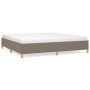 Estructura de cama de tela gris taupe 200x200 cm de vidaXL, Camas y somieres - Ref: Foro24-347193, Precio: 165,03 €, Descuent...