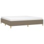 Estructura de cama de tela gris taupe 200x200 cm de vidaXL, Camas y somieres - Ref: Foro24-347193, Precio: 165,03 €, Descuent...