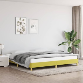 Estructura de cama de tela verde 200x200 cm de vidaXL, Camas y somieres - Ref: Foro24-346849, Precio: 94,88 €, Descuento: %