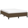 Estructura de cama de tela marrón 140x190 cm de vidaXL, Camas y somieres - Ref: Foro24-347061, Precio: 122,84 €, Descuento: %