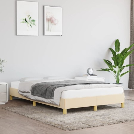 Estructura de cama de tela color crema 120x200 cm de vidaXL, Camas y somieres - Ref: Foro24-346807, Precio: 105,40 €, Descuen...